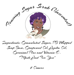 Foaming Sugar Scrub (Unscented) 8 oz