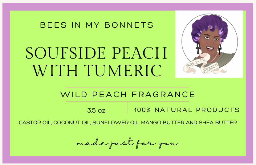 All-Natural Homemade Soap (Soufside Peach with Tumeric)